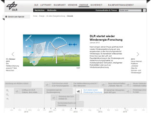 DLR Chronik 40 Jahre Energieforschung Screen Windernergie entwickelt von anyMOTION GRAPHICS Düsseldorf