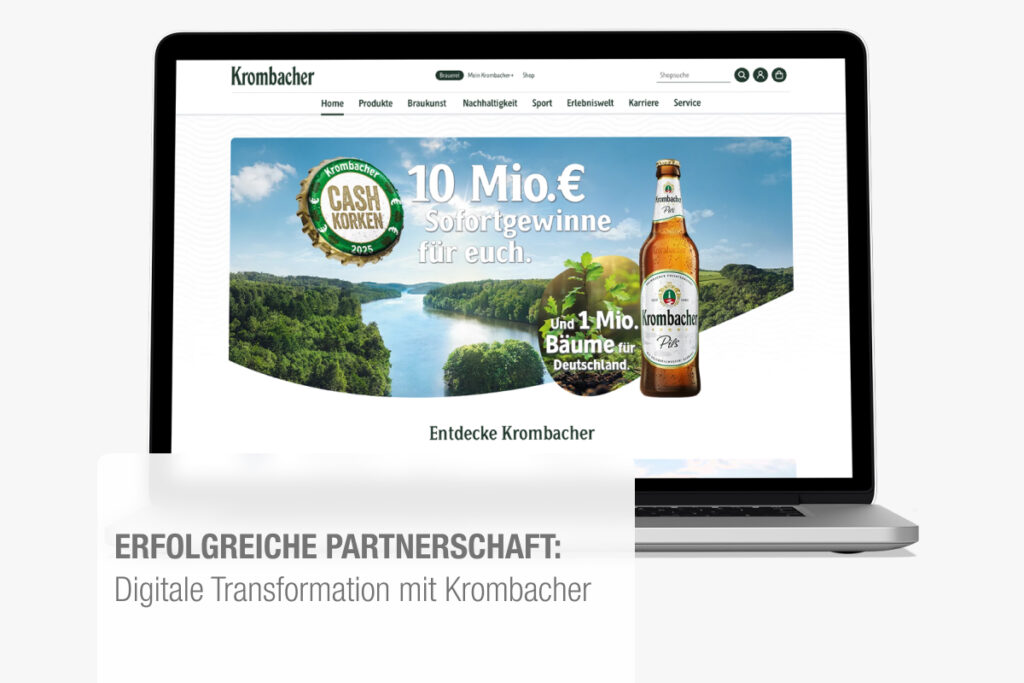 Screenshot der Krombacher Website