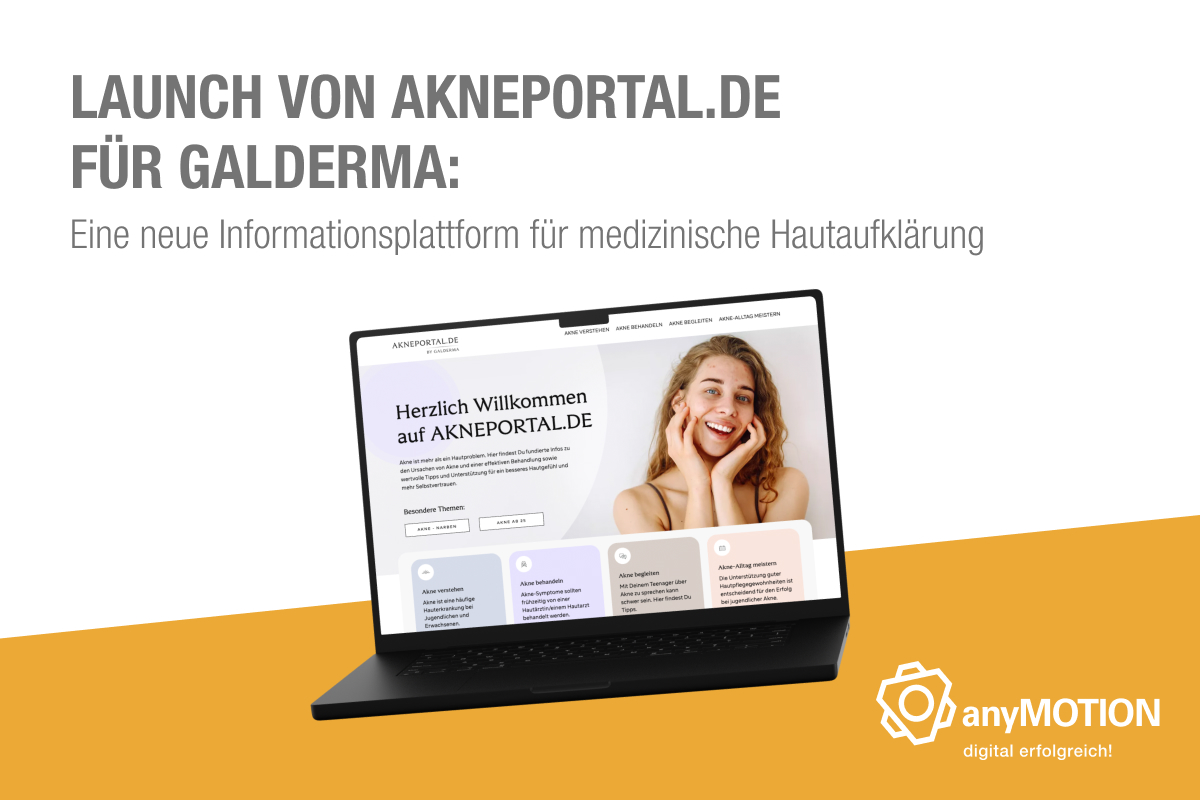 Bild zeigt die Startseite der Informationsplattform akneportal.de