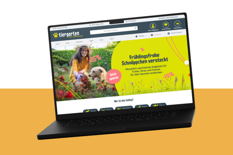 Laptop-Mockup mit tiergarten.de-Startseite