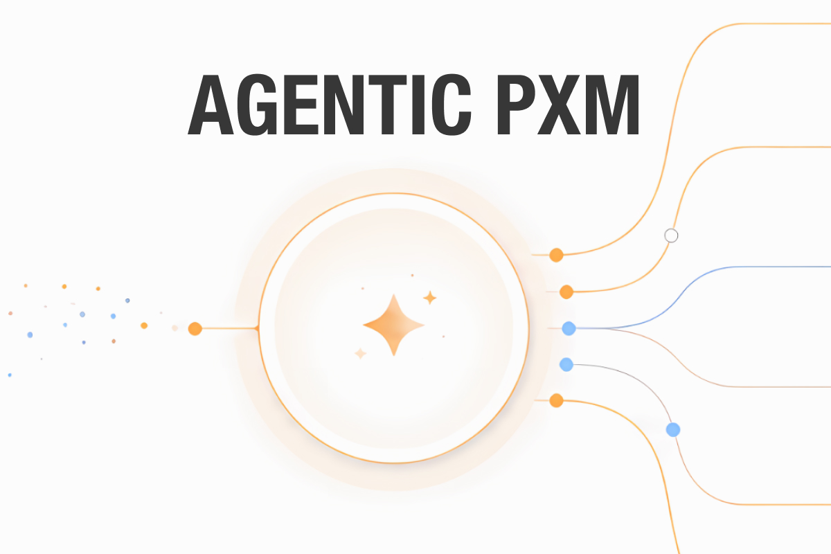 Grafik mit Schriftzug „Agentic PXM“